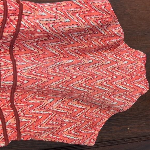 L.L Bean Red Flattering One Piece Swimsuit Size 16 - Picture 6 of 7